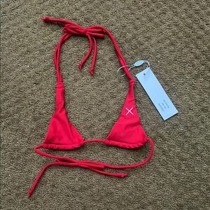 Boutine LA Bikini Crew Top Red - MEDIUM